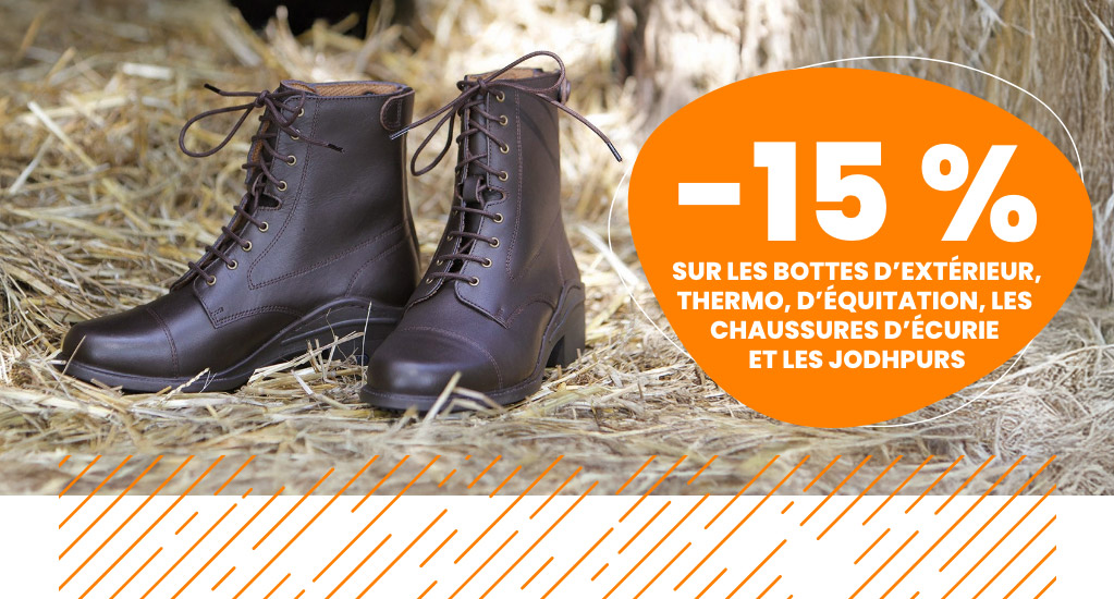 15% laarzen & schoenen