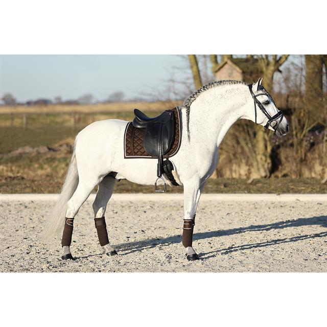 Bandes de polo Ruches 4-pack HORSEGEAR Marron foncé