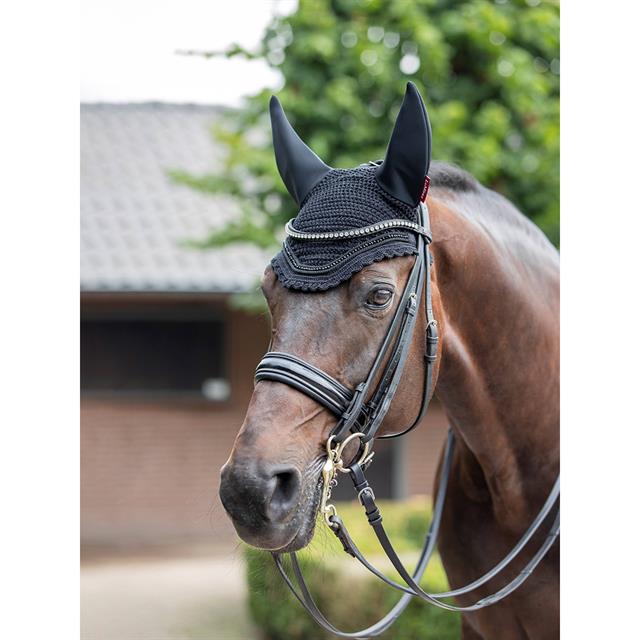 Bonnet anti-mouches Diamante Acoustic Soundless LeMieux Noir