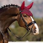Bonnet anti-mouches Diamante Acoustic Soundless LeMieux Rouge foncé