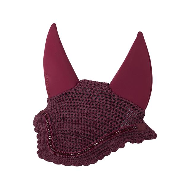 Bonnet anti-mouches Diamante Acoustic Soundless LeMieux Rouge foncé