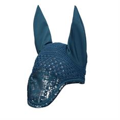 Bonnet anti-mouches HGVelvet Dapple Horsegear Turquoise foncé