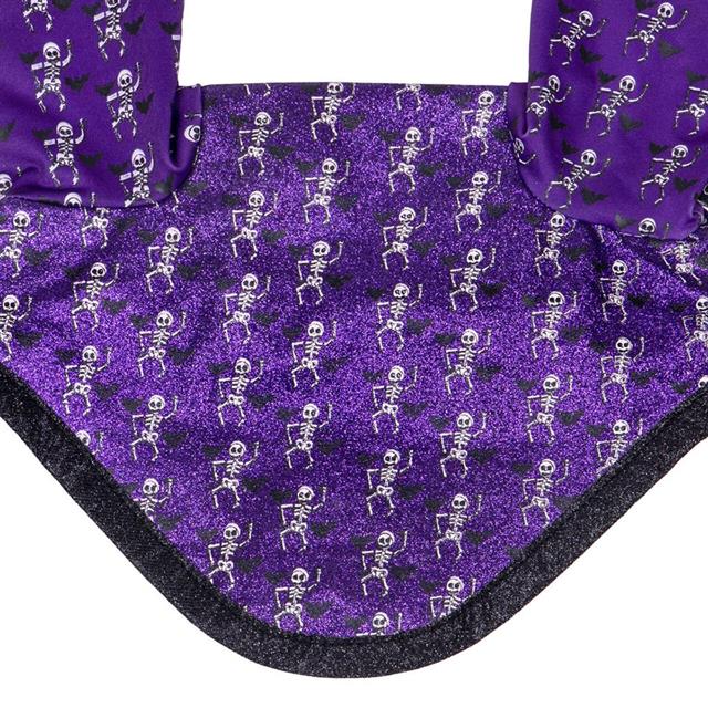 Bonnet anti-mouches squelette d'Halloween QHP Violet