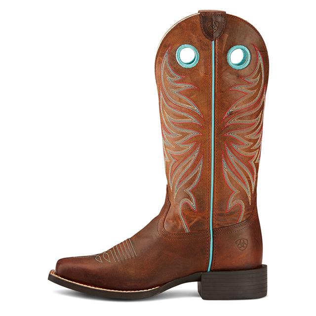 Bottes Cowboy Round Up Ryder Ariat Marron