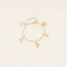 Bracelet Charms PaardenpraatTV Doré