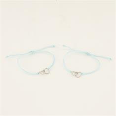 Bracelet Friends PaardenpraatTV Bleu clair