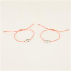 Bracelet Friends PaardenpraatTV Rose clair