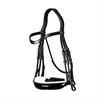 Bride Muserolle Large Vernie Blance DRC Dy'on Noir