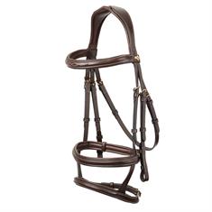 Bridon Kudos Double Noseband LeMieux Marron-doré