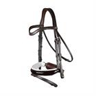 Bridon Laque Large Crank Avec Muserolle Combinée Working Collection Dy'on Marron-blanc