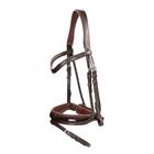 Bridon Laque Large Crank Avec Muserolle Combinée Working Collection Dy'on Marron