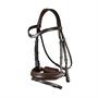 Bridon Mat Large Crank Avec Muserolle Combinée Working Collection Dy'on Marron