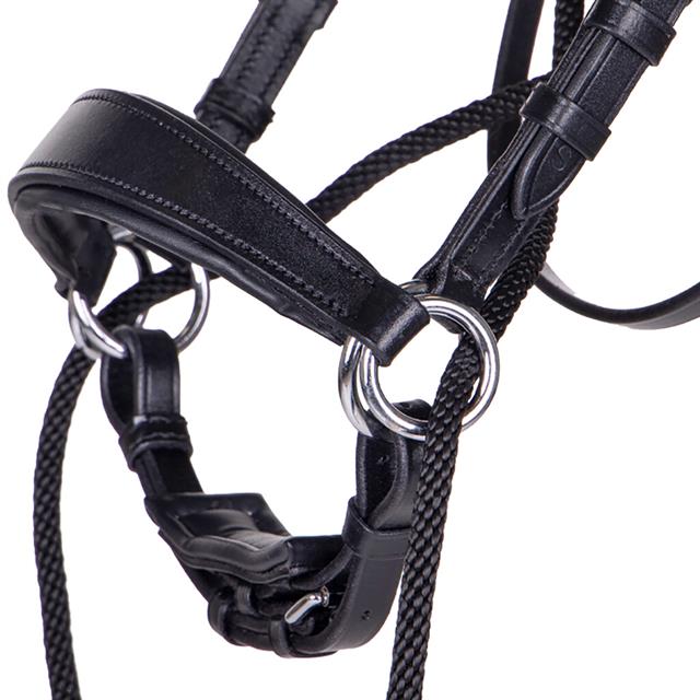 Bridon sans-mors Thunderbolt QHP Noir