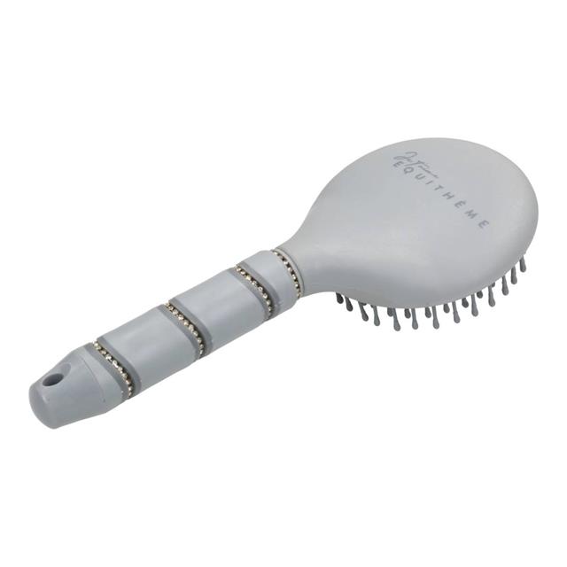 Brosse à crinière Je t'aime Strass Equithème Gris