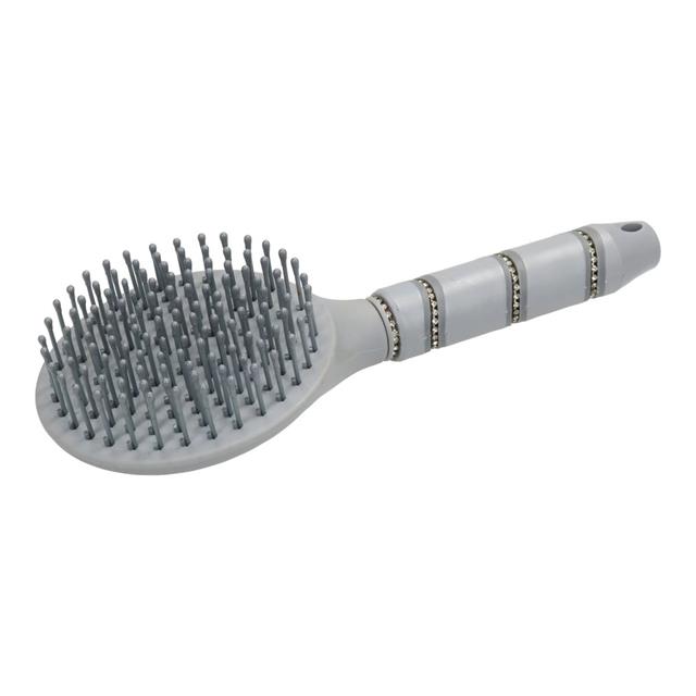 Brosse à crinière Je t'aime Strass Equithème Gris