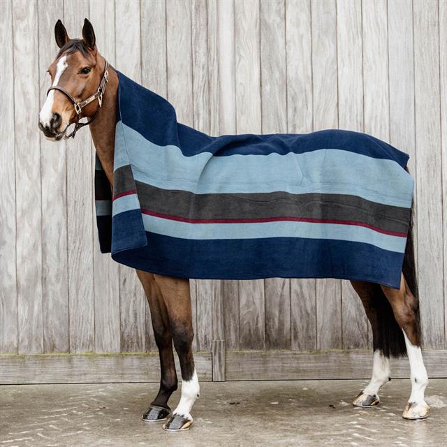 Carré polaire séchant Heavy Stripes Kentucky Bleu foncé-gris
