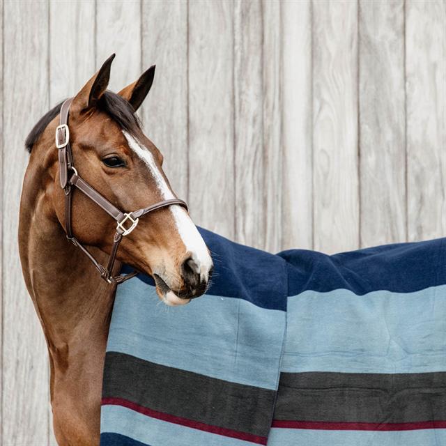Carré polaire séchant Heavy Stripes Kentucky Bleu foncé-gris