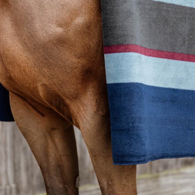 Carré polaire séchant Heavy Stripes Kentucky Bleu foncé-gris