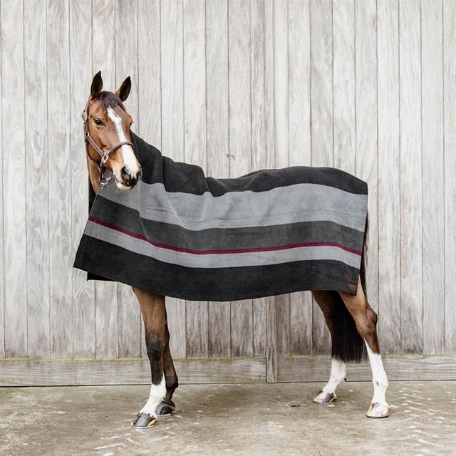 Carré polaire séchant Heavy Stripes Kentucky Noir-gris