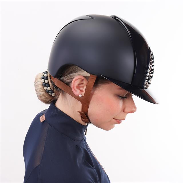 Casque Cromo 2.0 Textile Polish bleu jugulaire beige KEP Italia Bleu foncé