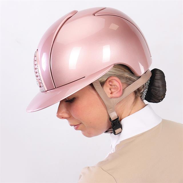 Casque d'équitation Cromo 2.0 Diamond Pink Polo Visière KEP Italia Rose