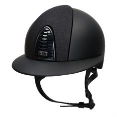 Casque d'équitation Cromo 2.0 mat avant Star avec visière polo KEP Italia Noir