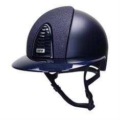 Casque d'équitation Cromo 2.0 Textile Polo Star Avant KEP Italia Bleu foncé