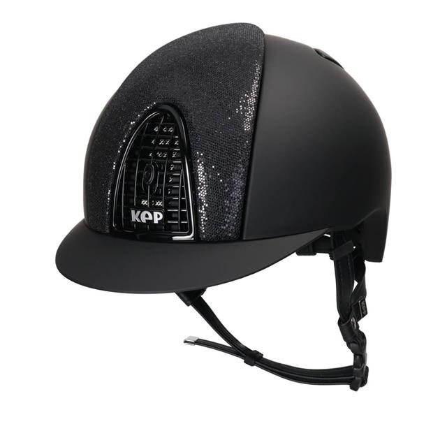 Casque d'équitation Kep Italia Cromo Textile Glitter Noir Noir