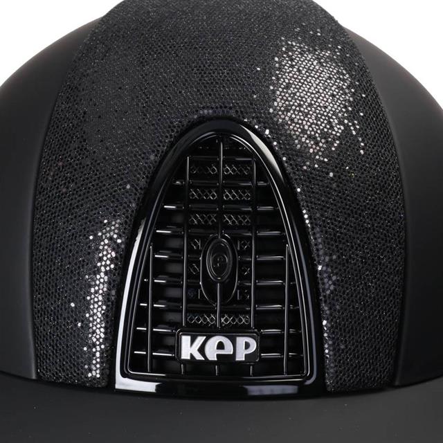 Casque d'équitation Kep Italia Cromo Textile Glitter Noir Noir