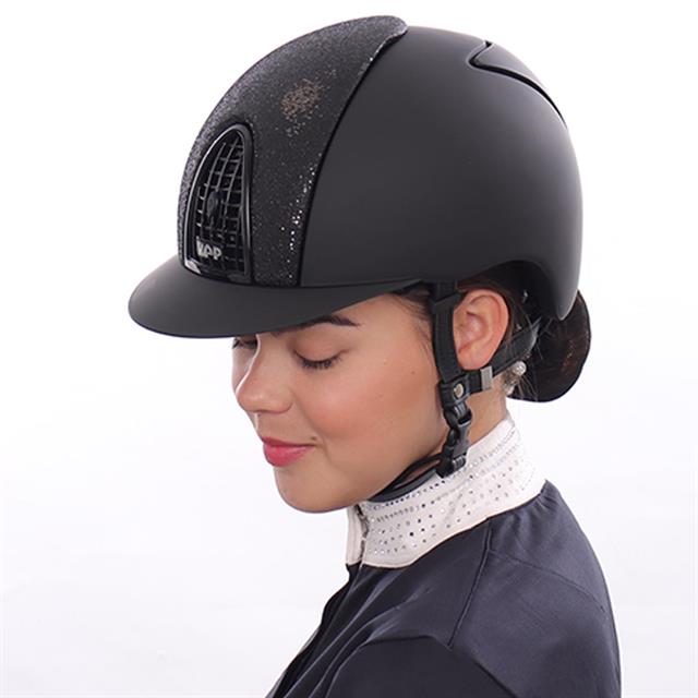Casque d'équitation Kep Italia Cromo Textile Glitter Noir Noir