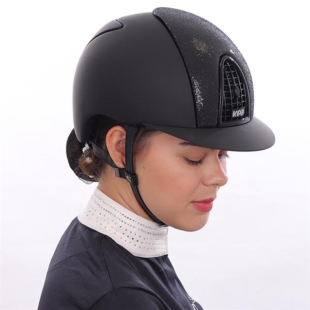 Casque d'équitation Kep Italia Cromo Textile Glitter Noir Noir