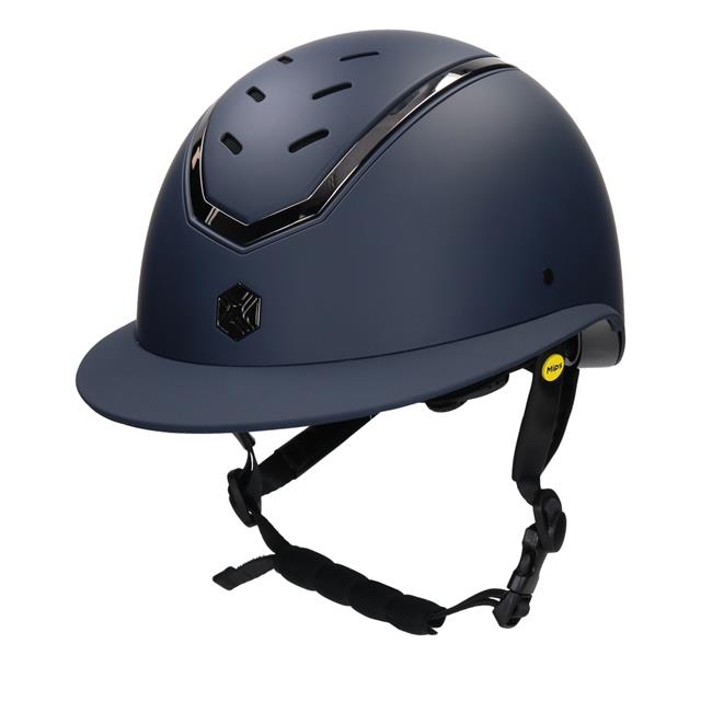 Casque d'équitation Kylo Matt MIPS avec large visière Charles Owen Bleu foncé