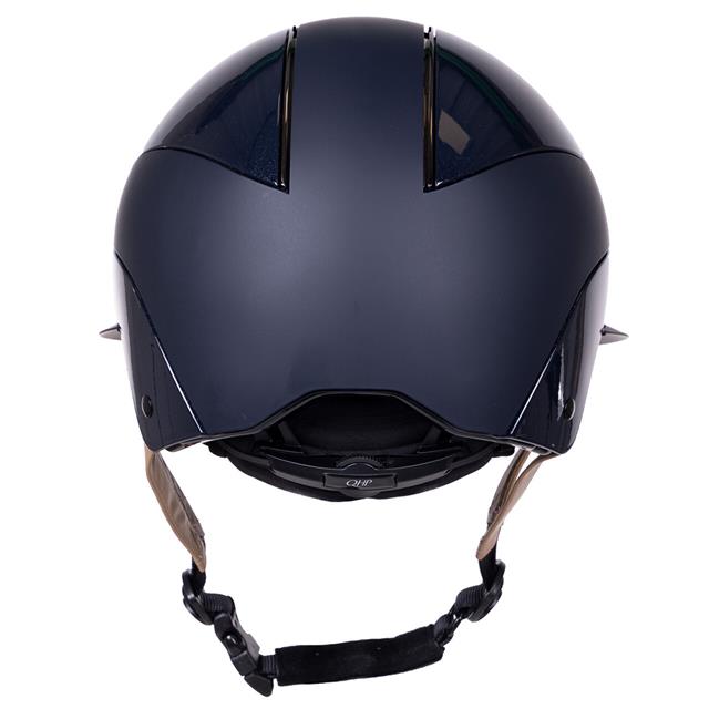 Casque d'équitation Miami à visière de polo QHP Bleu foncé