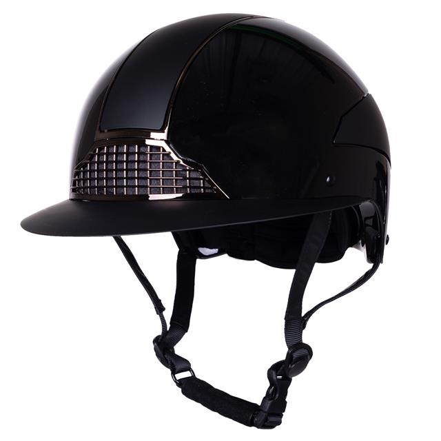 Casque d'équitation Miami à visière de polo QHP Noir