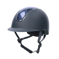 Casque d'équitation Regal Glossy Harry's Horse Bleu foncé-argenté
