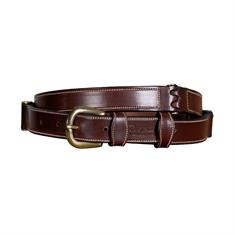 Ceinture Flat Leather Dy'on Marron
