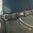 Ceinture Flat Leather Dy'on Noir
