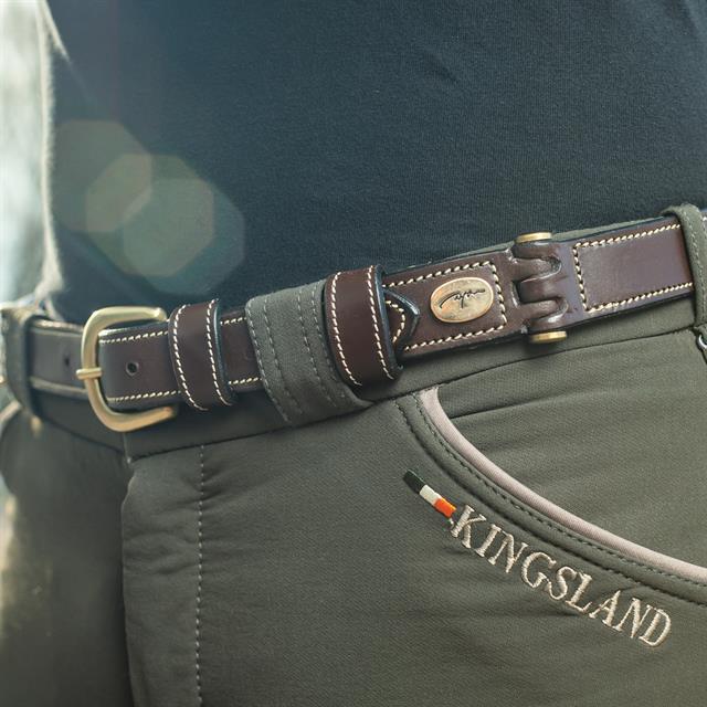 Ceinture Flat Leather Dy'on Noir