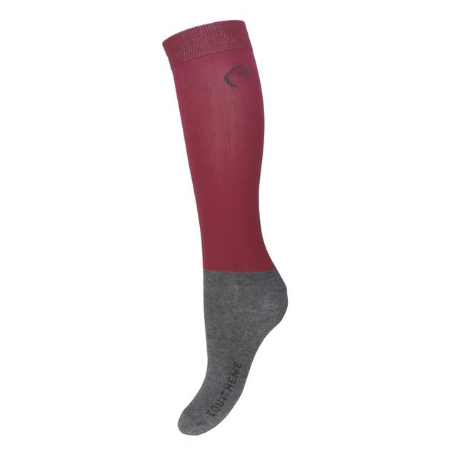 Chaussette de Concours 2-Pack Equithème Rouge foncé