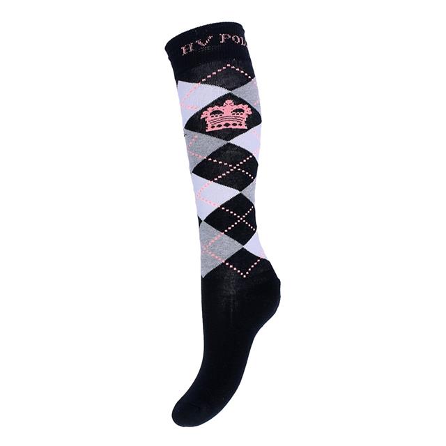 Chaussettes Argyle HV POLO Noir-gris