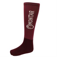 Chaussettes Logo Uni Montar Rouge foncé