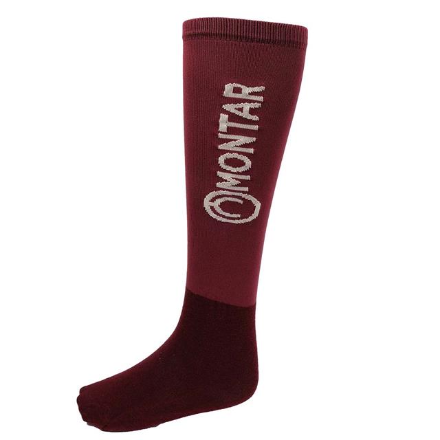 Chaussettes Logo Uni Montar Rouge foncé