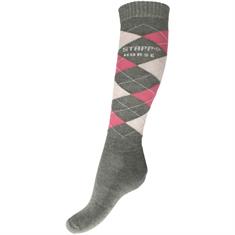 Chaussettes Ruit Lurex Stapp Horse Gris foncé-rose