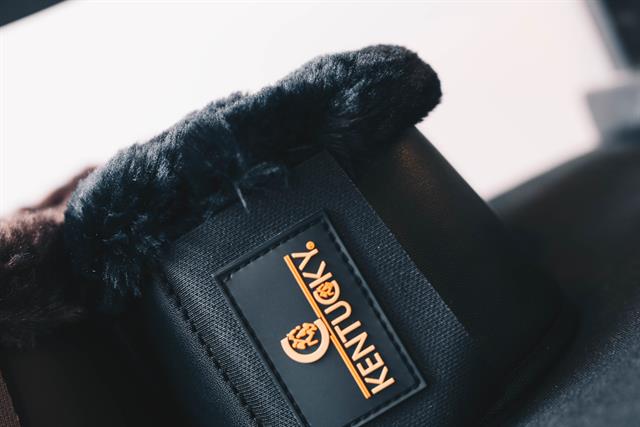 Cloches en mouton et cuir Kentucky Noir-noir