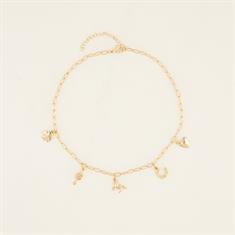 Collier Charms PaardenpraatTV Doré