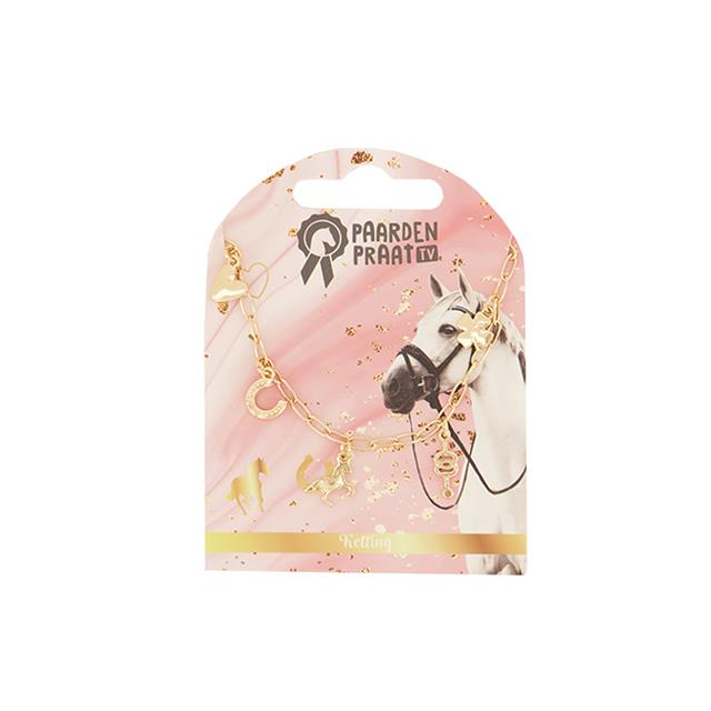 Collier Charms PaardenpraatTV Doré