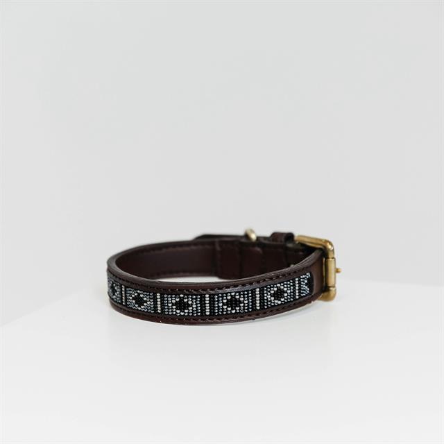 Collier pour chien en perles faites-main Kentucky Argenté