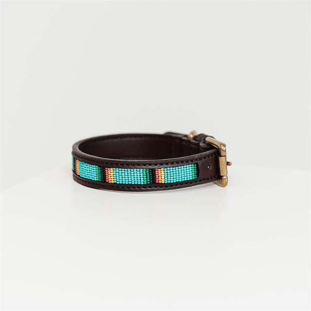 Collier pour chien en perles faites-main Kentucky Bleu clair