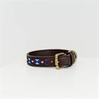 Collier pour chien en perles faites-main Kentucky Bleu foncé