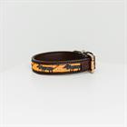 Collier pour chien en perles faites-main Kentucky Orange-noir